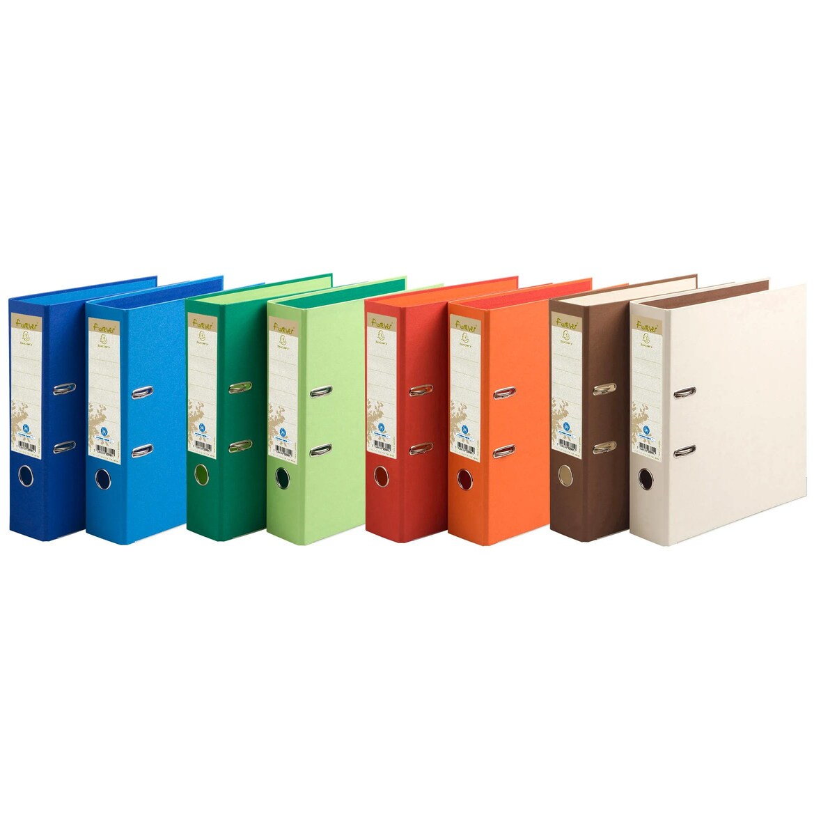 Exacompta - Réf. 53980E - Carton de 10 classeurs à levier A4 Prem'Touch - Dos 80mm - Mécanique 80mm - 32 x 29 x 8 cm - Assortis