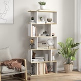 thumbnail of HOMCOM estantería librería estilo nórdico librería con 5 estantes antivuelco carga 25 kg para estudio oficina salón 70x29,5x163 cm