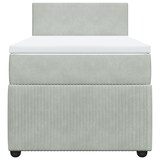 thumbnail of vidaXL Boxspringbett mit Matratze Hellgrau 100x200 cm Samt