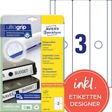 thumbnail of AVERY Zweckform ultragrip Hängeregister-Etiketten L4757-25 Selbsthaftend DIN A4 Weiß 6,3 x 29,7 cm 25 Blatt à 3 Etiketten