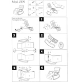 thumbnail of Relax Fauteuil Schommelstoel met Voetsteun Mod. ZEN BLAUW van Yelloo