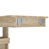 thumbnail of Décoshop26 - Tavolo da bar/tavolino laterale da parete con ripiani 102 x 45 x 103,5 cm legno ingegnerizzato color rovere DEC036231
