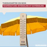 thumbnail of Fackelmann Tecno houten wandthermometer voor binnen en buiten
