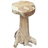 thumbnail of Barhocker JOEL 2er Set Teak Natur 76x40x40cm Barstühle Baumstamm Vintage Hochstühle