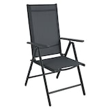 thumbnail of SVITA tuinstoelen Hoge rugleuning Opvouwbaar Verstelbare stoel Set van 2 Aluminium Antraciet