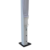 thumbnail of Carpa plegable 3x3 m cenador de jardín con bolsa de transporte altura ajustable en 3 niveles anti-UV e impermeable para terraza patio blanco plata