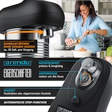 thumbnail of Arendo elektrischer Dosenöffner, für alle Dosengrößen, 360° Drehung, ohne scharfe Kanten, Automatikstopp
