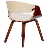 thumbnail of Sedia da pranzo Foley Noce/crema/Tessuto