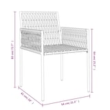thumbnail of vidaXL Gartenstühle mit Kissen 2 Stk. Schwarz 54x61x83 cm Poly Rattan