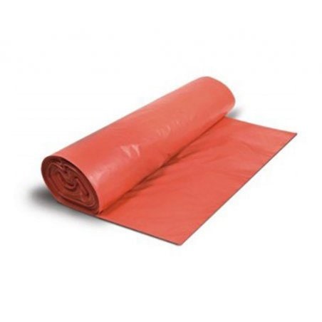 Bolsa de basura roja comunidad 100L 85x105 cm. Rollo 10 uds