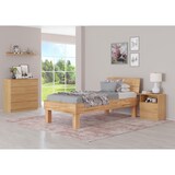 thumbnail of Massivholzbett extra stabil 100x220 hohes Seniorenbett Gästebett Zubehör wählbar V-60.81-10-220 Rollrost und Matratze inkl.