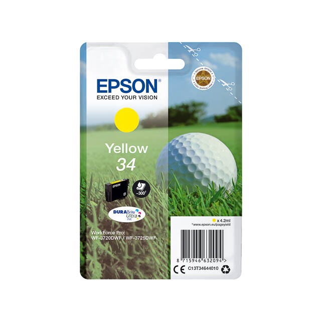 Tinten EPSON C13T34644010 EPSON WF3720DWF TINTE YE ST