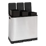 thumbnail of Poubelle de Tri sélectif en Inox 3 bacs de 18 Litres ouverture à pédale