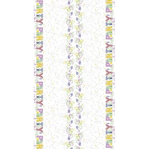 Mank Tischdecke Airlaid Let´s Party in Pink-Violett, 120 x 220 cm, 20 Stück - Tischtuch Konfetti