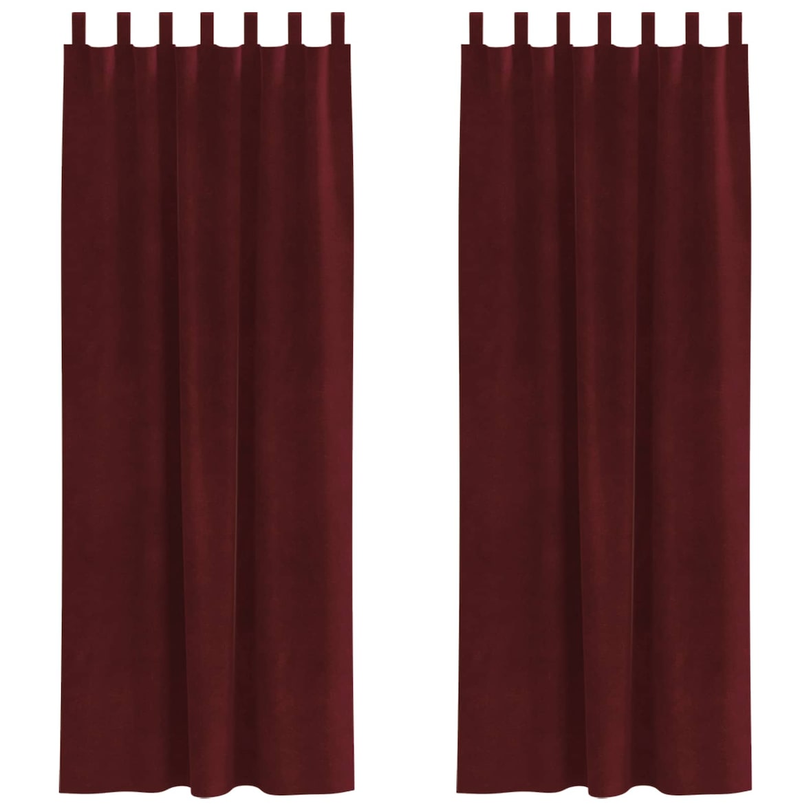 vidaXL Verdunkelungsvorhänge 2 pcs Weinrot 140 x 245 cm Samt