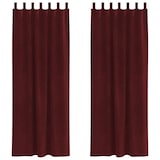 thumbnail of vidaXL Verdunkelungsvorhänge 2 pcs Weinrot 140 x 245 cm Samt