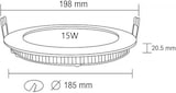 thumbnail of 15w Ultra Slim LED Panel Einbauleuchte Deckeneinbau Panelleuchte IP40 rund Ø 200mm neutralweiß
