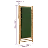 thumbnail of vidaXL Liegestuhl Bambus und Canvas Grün