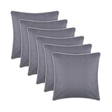 thumbnail of Outdoor Kissen mit weißer Paspel - Dunkelgrau - 6 Stück ( 6er Pack )