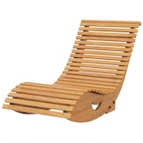 thumbnail of Outsunny Sedia a Dondolo da Giardino a S in Legno e Seduta Ergonomica