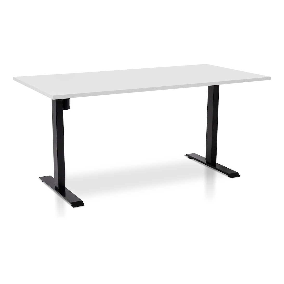 Zit-sta bureau elektrisch verstelbaar - MRC EASY 140 x 80 cm | frame zwart – blad wit
