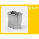 thumbnail of Hailo Inneneimer 1076119 hellgrau 20 Liter 320 x 226 x 350 mm 2 Henkel