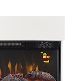 thumbnail of KAMINIO Elektrokamin Henri - Elektrischer Kaminofen mit Heizung, 3D-Flammeneffekt, Holzfach, Fernbedienung - Weiß