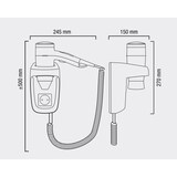 thumbnail of Valera Wandhaartrockner Premium Smart 1600 Socket - mit Spiralkabel + Steckdose