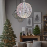 thumbnail of WellHome - Leuchtende Metallic-Kugel mit 720 Micro-LEDs im gedrehten Design und Regenbogenlichtern, Ø40 cm
