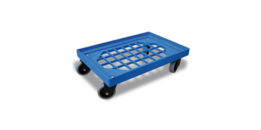 Base rodante para cajas de 600x400 mm. 4 ruedas giratorias. Azul. Resistencia 250 kgs. CONGOST