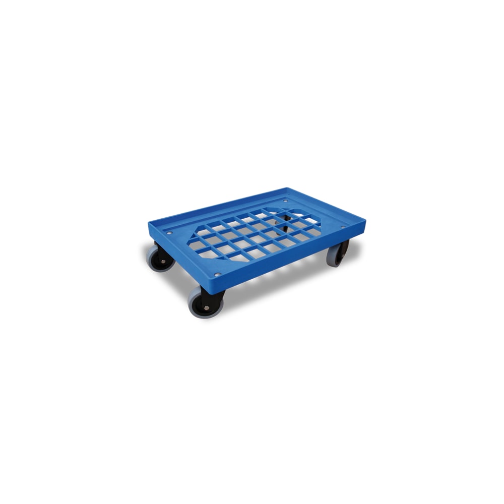 Base rodante para cajas de 600x400 mm. 4 ruedas giratorias. Azul. Resistencia 250 kgs. CONGOST