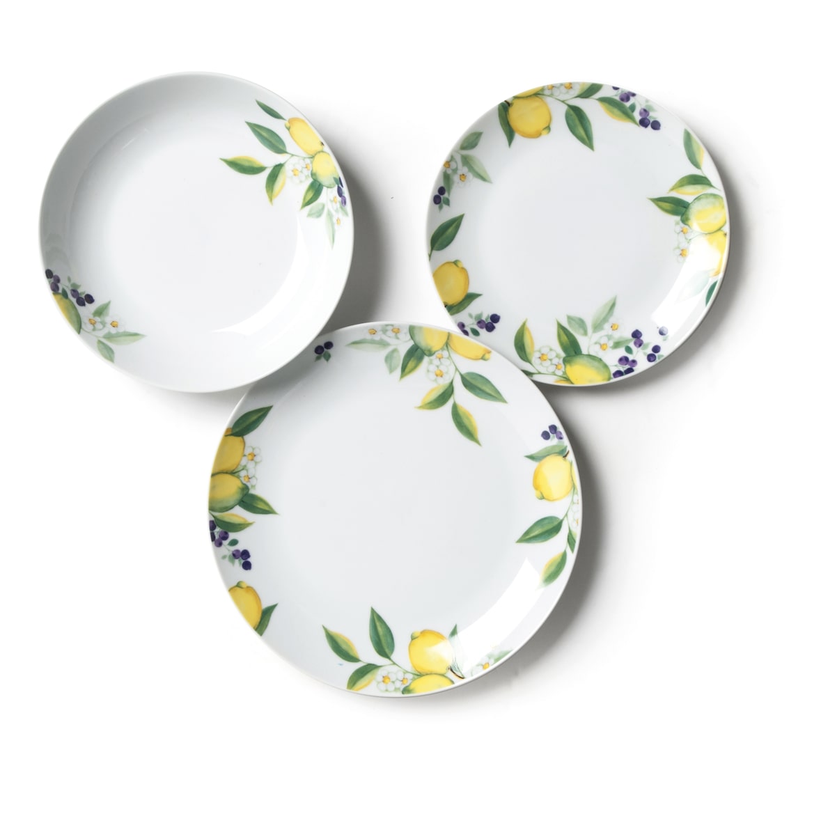 Excelsa service 18 assiettes Lemon porcelaine multicolore