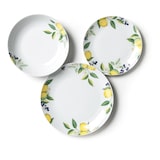thumbnail of Excelsa service 18 assiettes Lemon porcelaine multicolore
