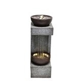 thumbnail of Eleganter Outdoor-Brunnen mit LED-Beleuchtung und Pumpe