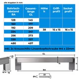 thumbnail of 1 x EDELSTAHL Möbelgriff 480mm Lochabstand 15mm Möbelgriffe QUAD Griffe für Küchenschränke Möbel