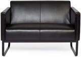 thumbnail of Loungesofa BALI BLACK Gestell schwarz Kunstleder glatt 2-Sitzer schwarz hjh OFFICE