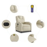 thumbnail of vidaXL Massagesessel Elektrisch Creme Kunstleder
