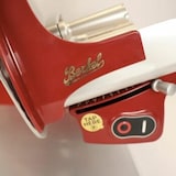 thumbnail of Berkel Home Line 200 Plus Rot, Aufschnittmaschine, Schneidemaschine mit handgefertigtem Schneidebrett