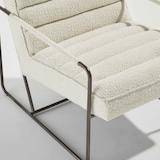 thumbnail of Fauteuil en tissu bouclette ivoire