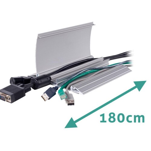 Dataflex Kabelbrücke aufklappbar Alu 180cm silber (31.432)
