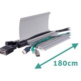 thumbnail of Dataflex Kabelbrücke aufklappbar Alu 180cm silber (31.432)