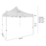 thumbnail of Carpa Cenador Plegable Profesional 3x3m Azul | Estructura Acero Reforzado 32x32x1 mm | Resistente para Exterior y Eventos