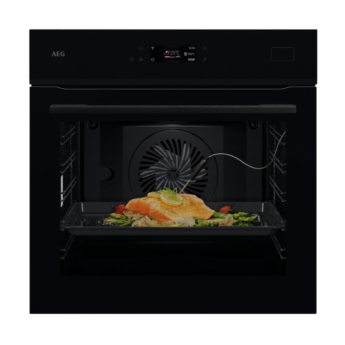 AEG 5000 SurroundCook® / Einbaubackofen / Pyrolytische Selbstreinigung / Schwarz NBU5P40SK