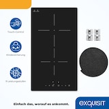 thumbnail of Exquisit Kochfeld EKC 300-380 | Glaskeramik | Touch Control | 2 Kochstellen | Rahmenlos | 3000 W