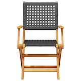 thumbnail of vidaXL 5-tlg. Garten-Essgruppe Schwarz Poly Rattan und Massivholz