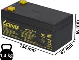thumbnail of Bleiakku 12V 3,3Ah kompatibel HZS12-3.3 battery AGM VdS