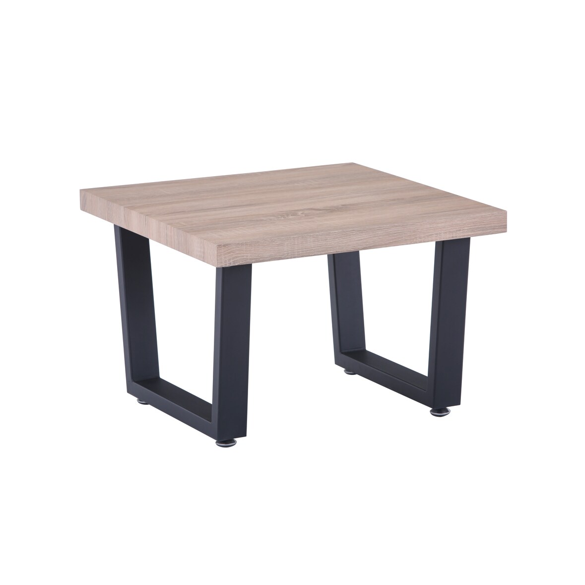 Möbilia Couchtisch 60x60x40 cm | Kufen-Gestell | MDF mit Dekor Sonoma Eiche | B 60 x T 60 x H 40 cm | natur