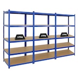 thumbnail of PROREGAL Mega Deal 3x étagère robuste ODIN | HxLxP 180x90x60cm | Charge du compartiment 175kg | Bleu | étagère de garage étagère de cave