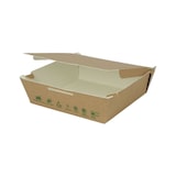 thumbnail of greenbox - Take-away Boxen aus Karton 1700 ml, hitzebeständig, braun, biobeschichtet, 300 St.