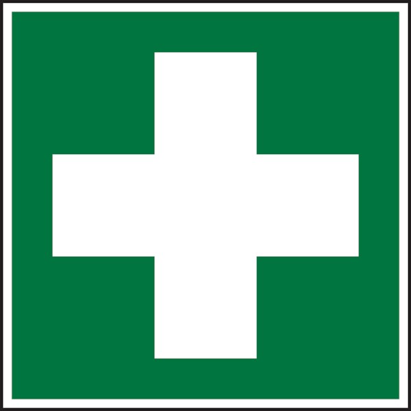Rettungszeichen, Erste Hilfe E003 - ASR A1.3 (DIN EN ISO 7010) - 150x150x1.5 mm Kunststoff
